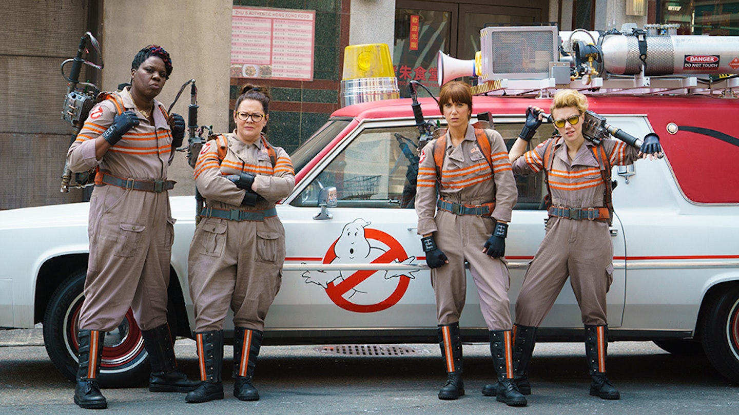 The Ghostbusters and Ecto-1