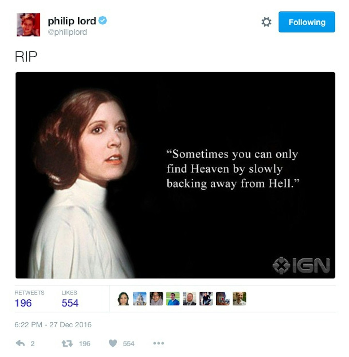 Tributes to Carrie Fisher