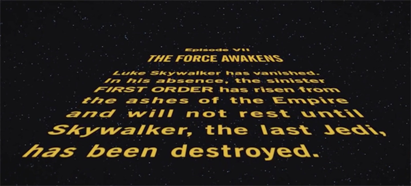 The Force Awakens title crawl
