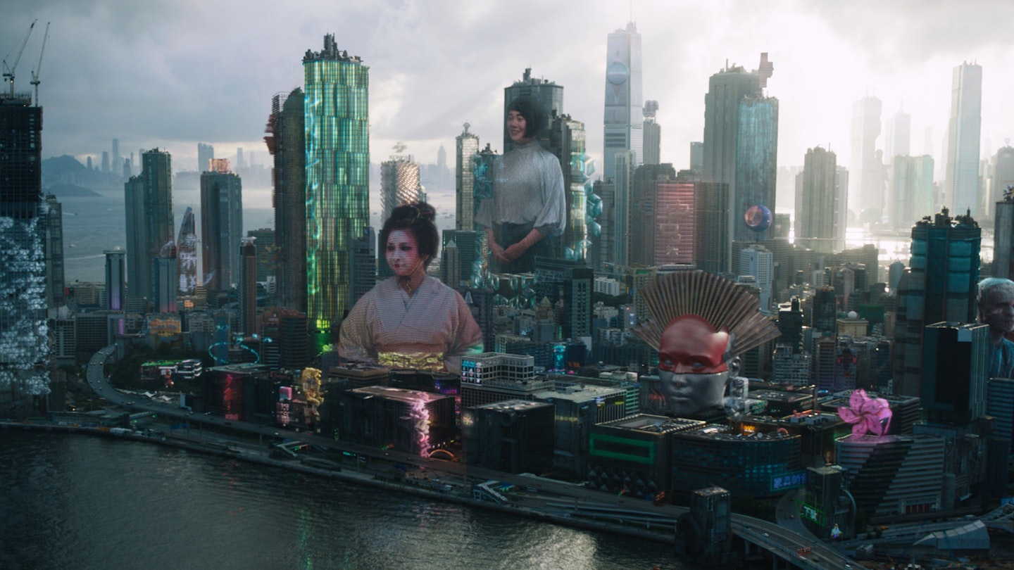 ghost in the shell city holograms after
