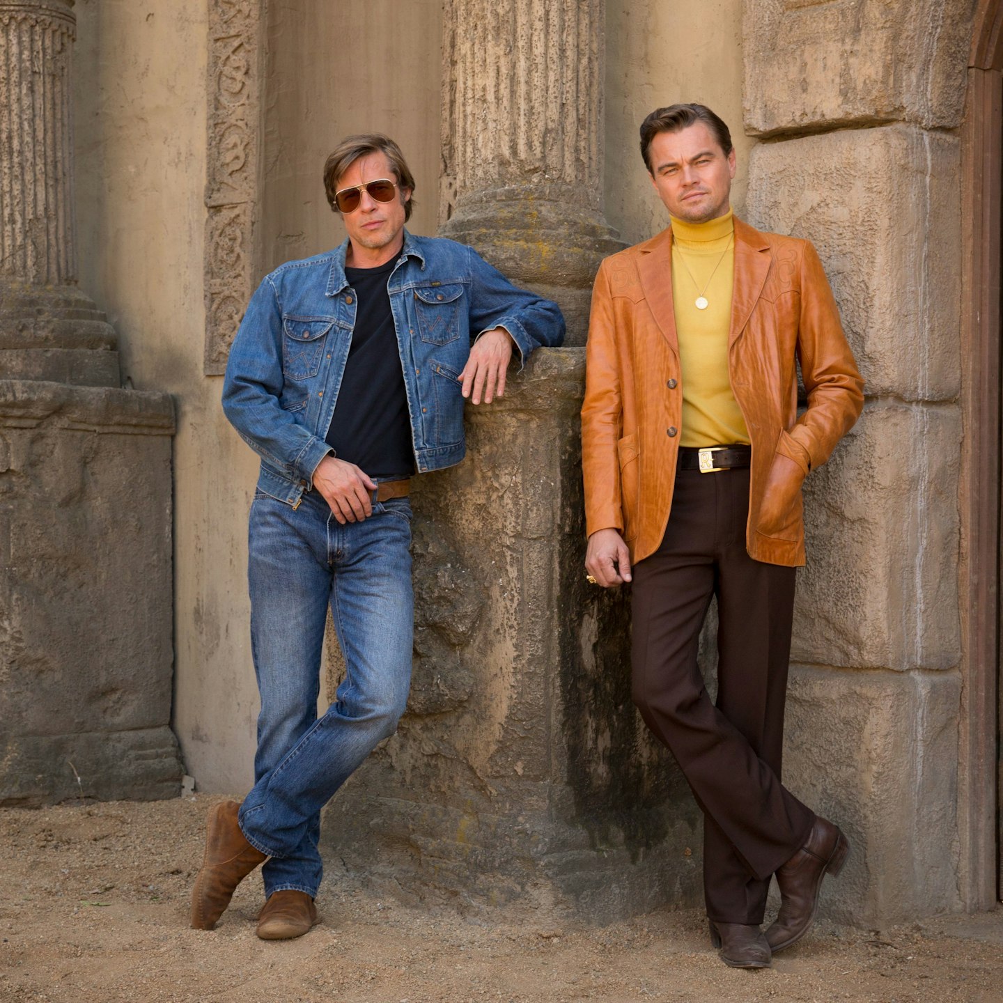 Brad Pitt and Leonardo DiCaprio in Once Upon A Time In Hollywood