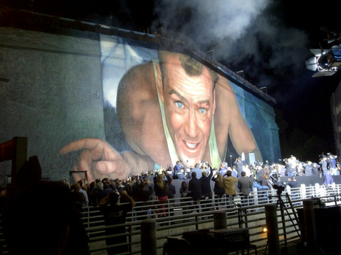 Willis Unveils Die Hard Mural At Fox Lot