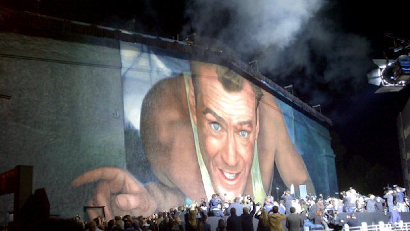 Willis Unveils Die Hard Mural At Fox Lot