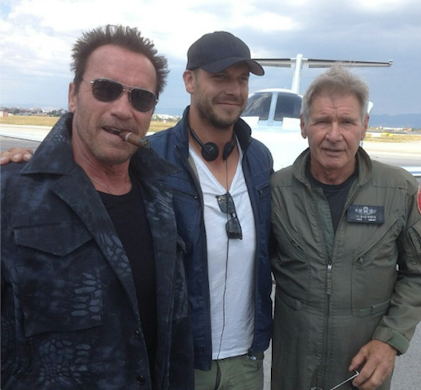Schwarzenegger Posts Harrison Ford Pic From Expendables 3 Set