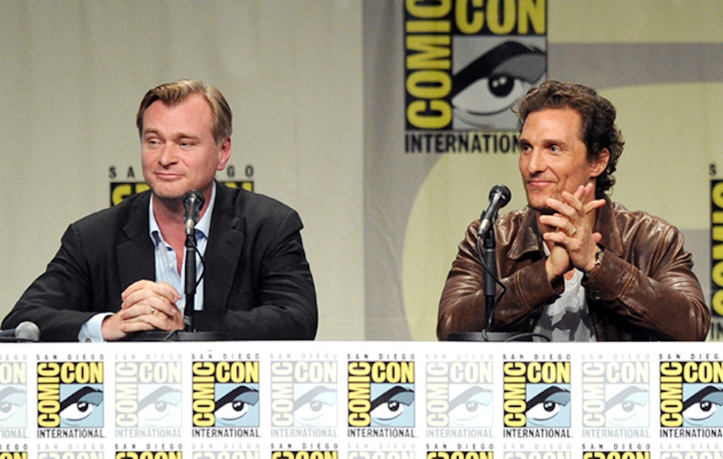 Christopher Nolan and Matthew McConaughey at Comic Con 2014
