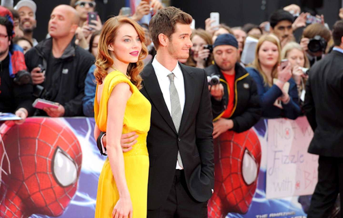 Emma Stone and Andrew Garfield at the London World Premiere of The AmAzing Spider-Man 2