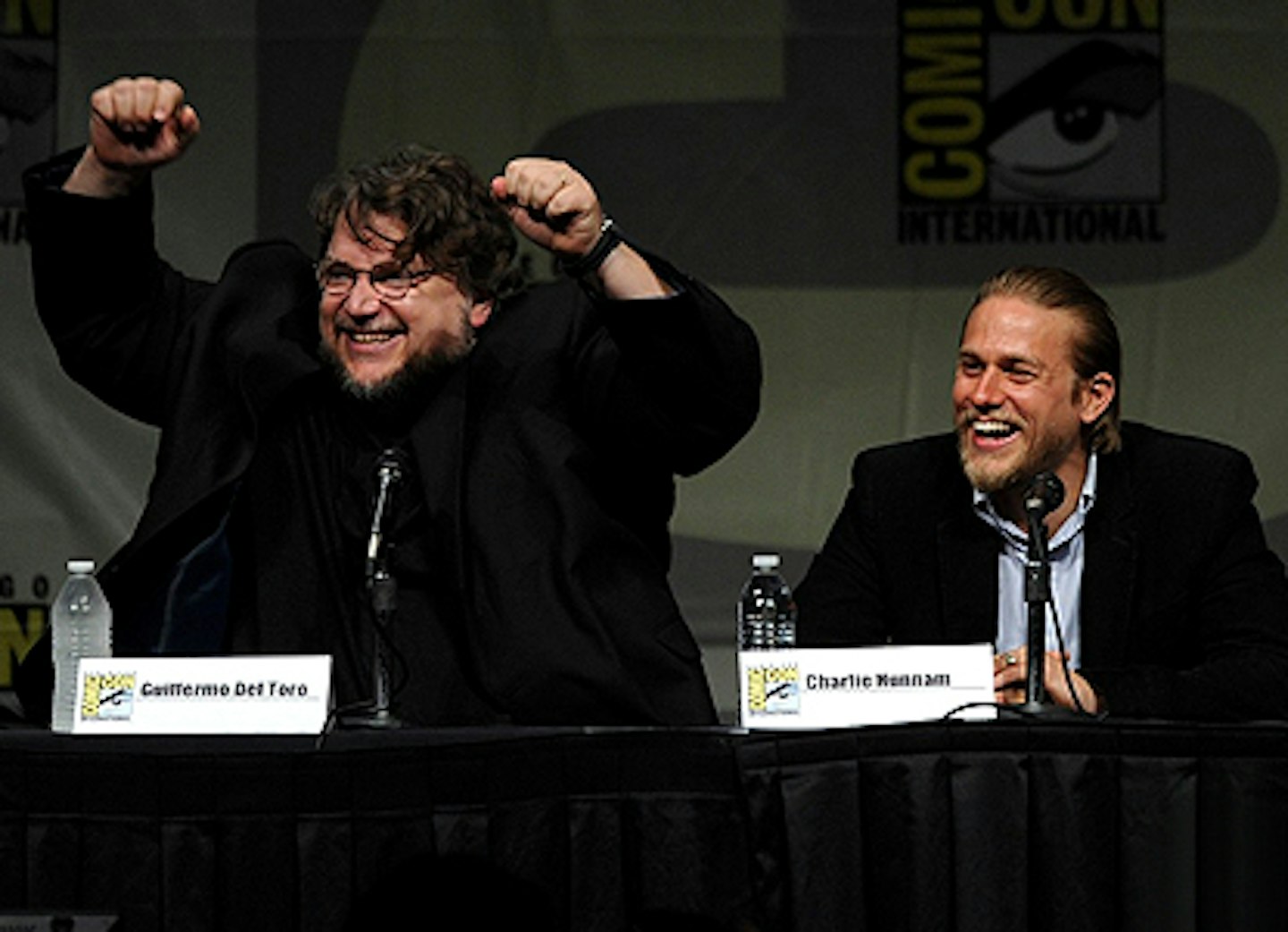 Guillermo del Toro and Charlie Hunnam at Comic Con