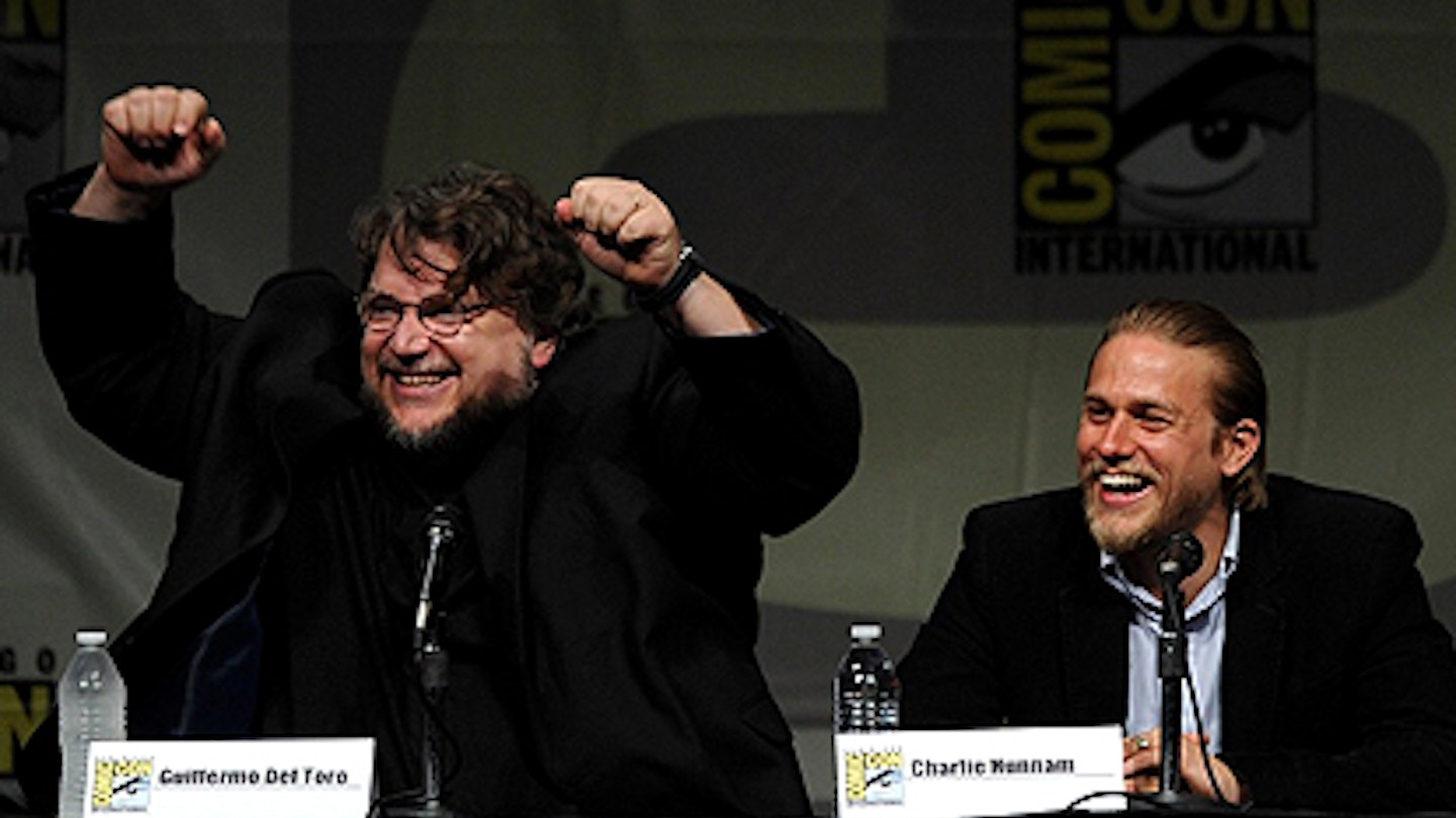 Guillermo del Toro and Charlie Hunnam at Comic Con