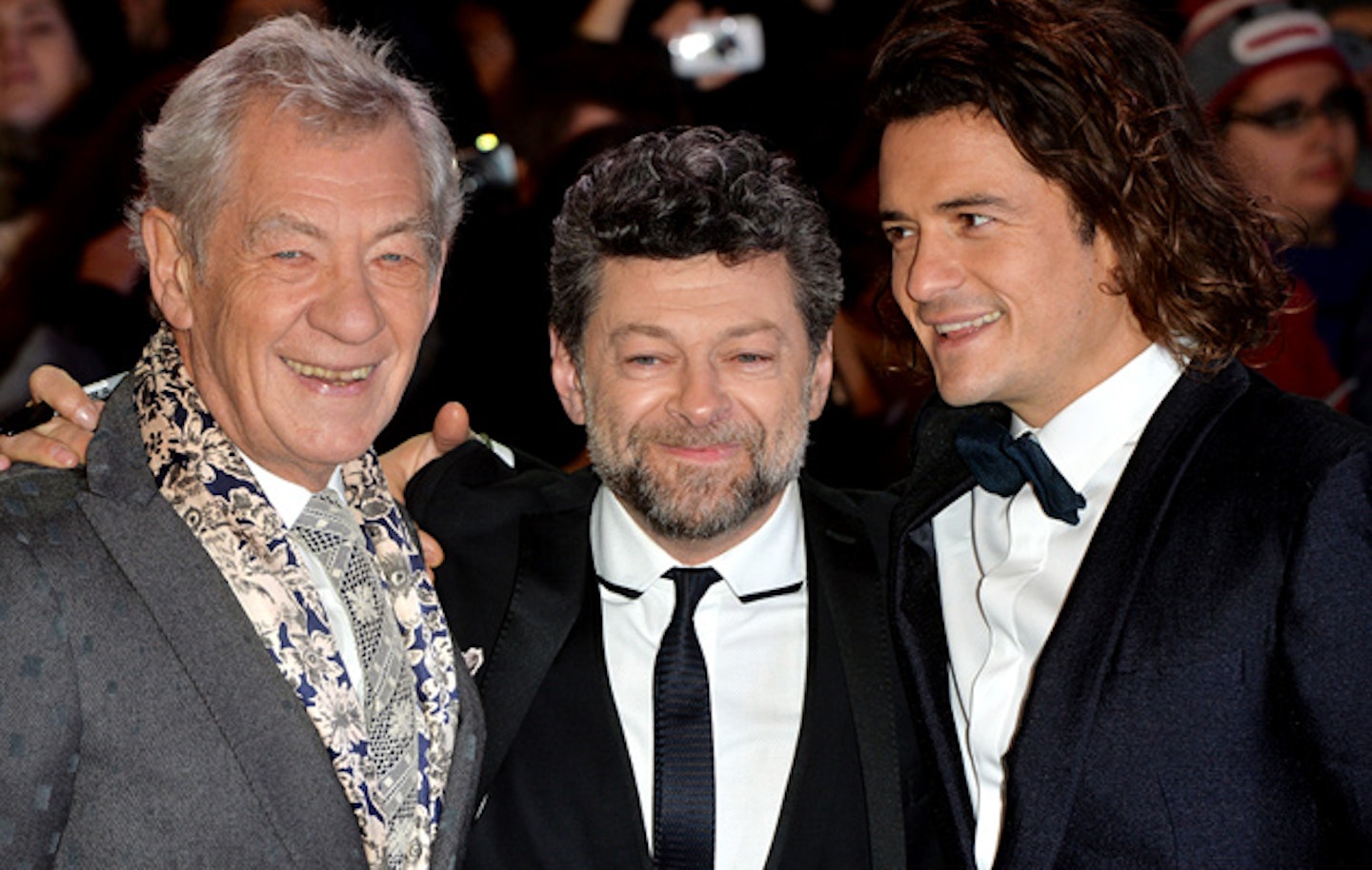Ian McKellen, Andy Serkis and Orlando Bloom at The Hobbit: The Battle Of The Five Armies world premiere