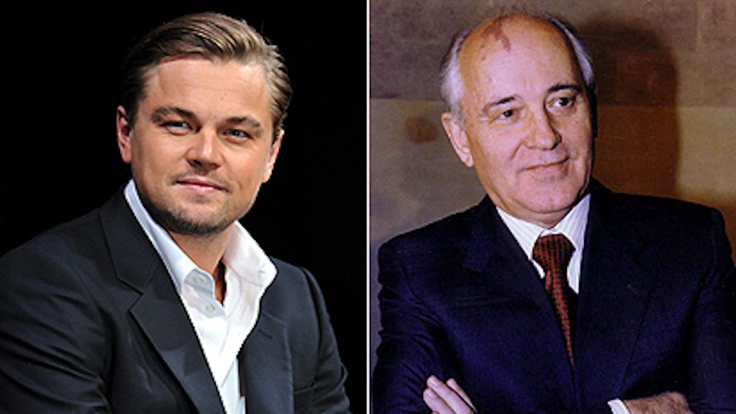 Leonrado DiCaprio, Mikhail Gorbachev 