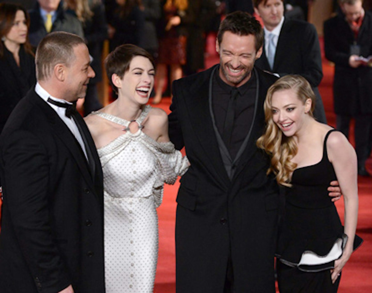 Les Miserable Premiere- Russell Crowe, Anne Hathaway, Hugh Jakcman and Amanda Seyfried