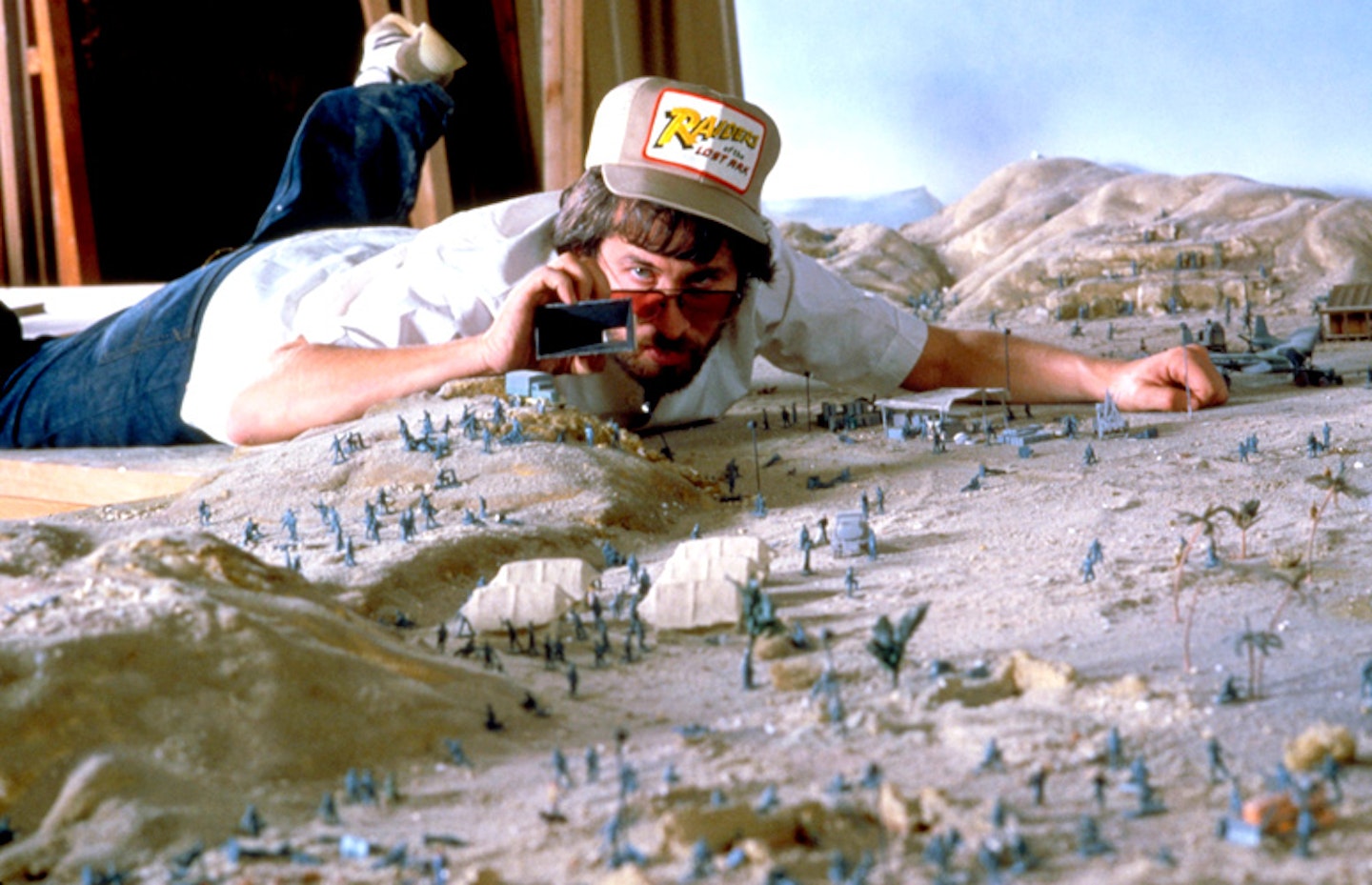 Steven Spielberg on the set of Raiders Of The Ark