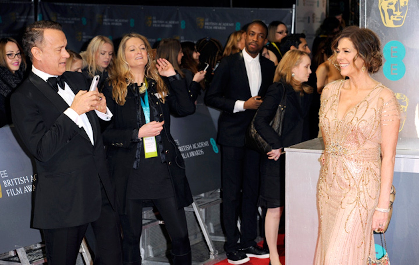 Tom Hanks and Rita Wilson on the BAFTA 2014 red carpet
