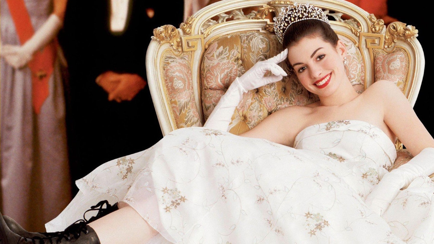 princess diaries white dress Mia Features lace detailing and a sheer sleeve Amelia Mignonette Grimaldi Thermopolis Renaldo