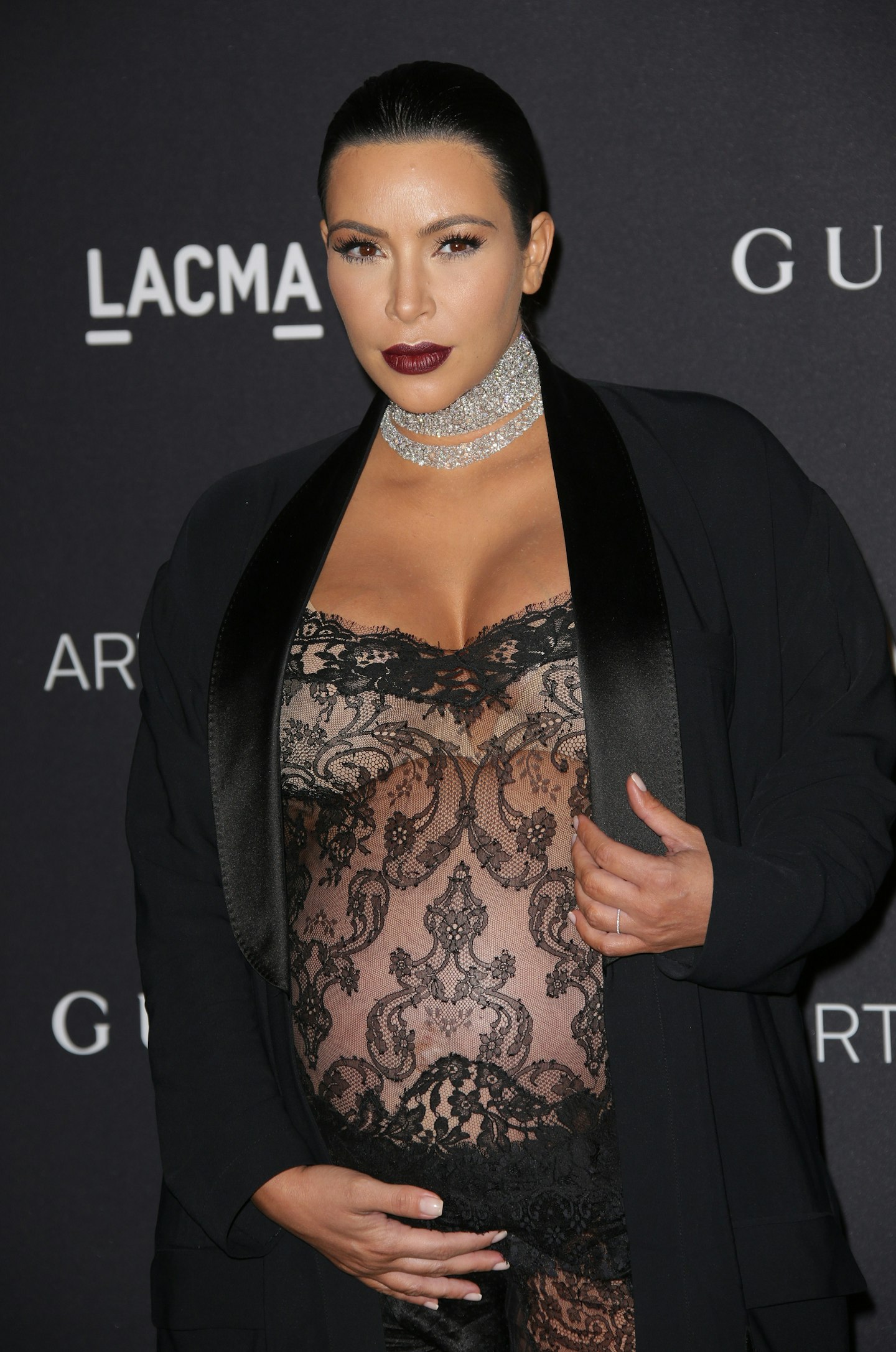 Kim Kardashian pregnant november 2015 LACMA 2015 Art Film Gala 