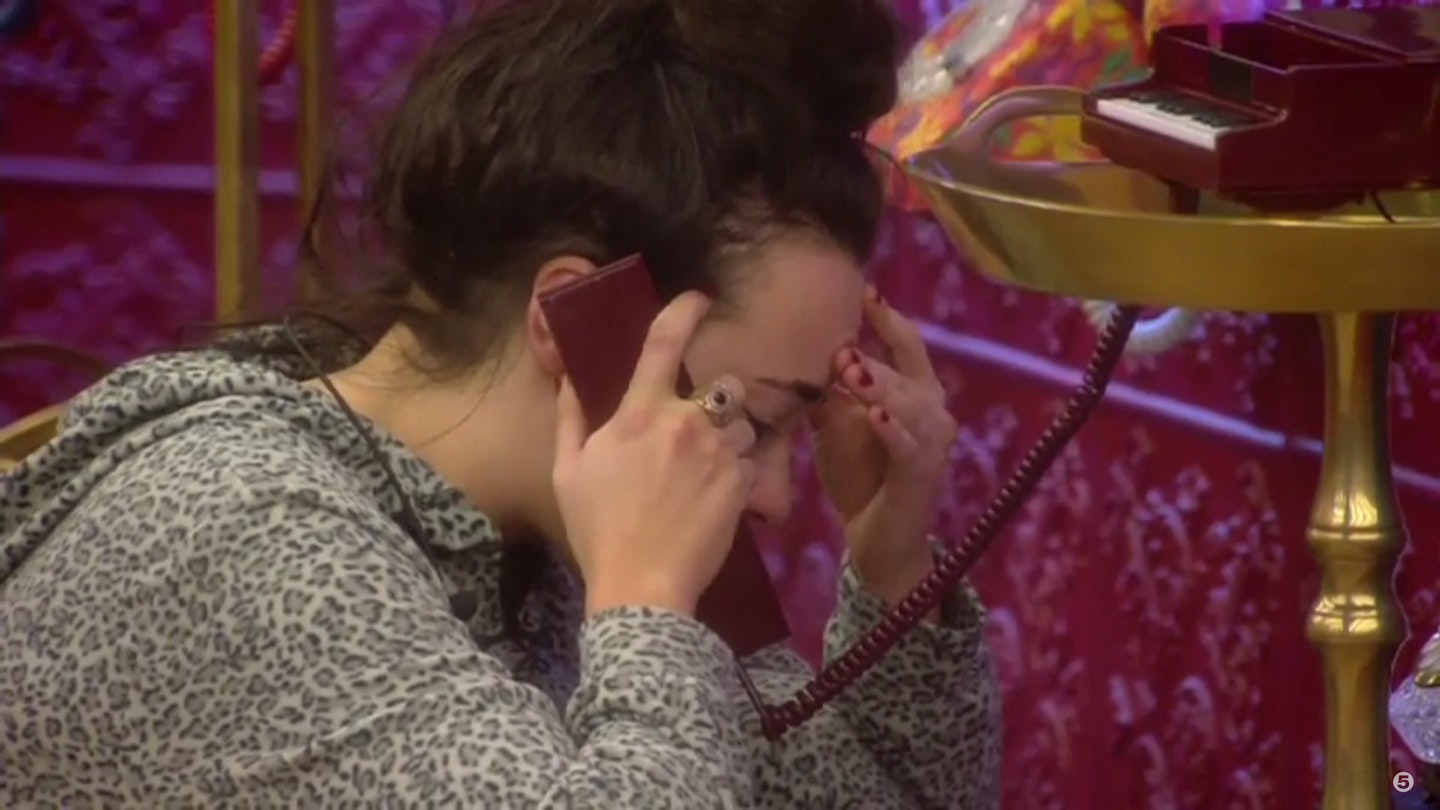 cbb-stephanie-davis-cries-on-phone-to-dad