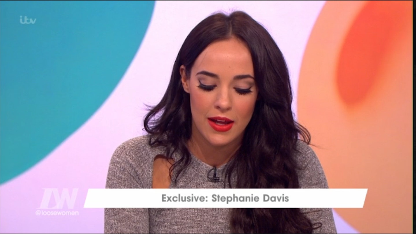 stephanie davis cries on loose women as she talks about jeremy mcconnell