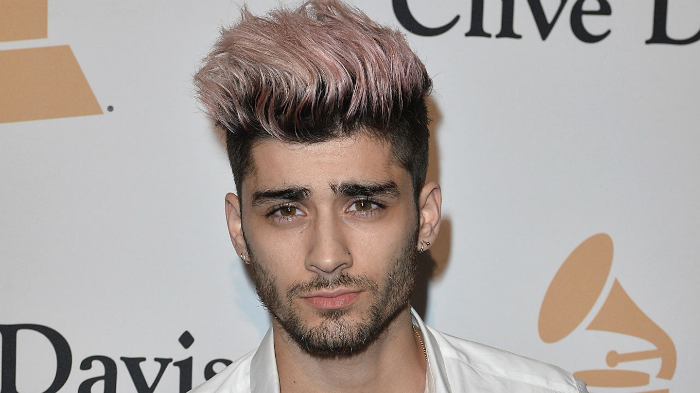 Zayn Malik pink hair beard