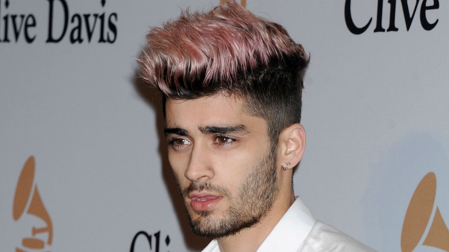Zayn Malik beard pink hair