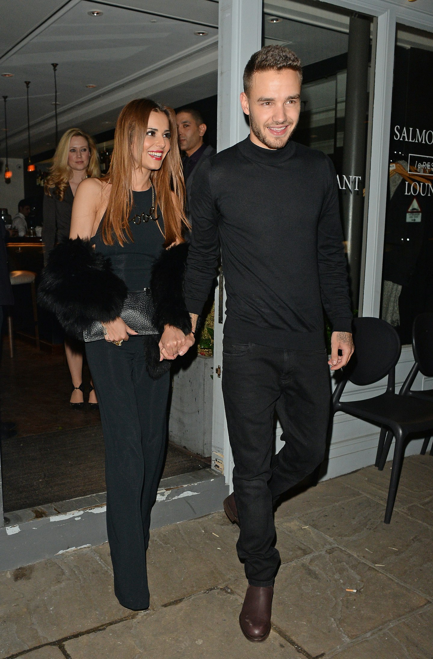 liam cheryl date dressed in black 