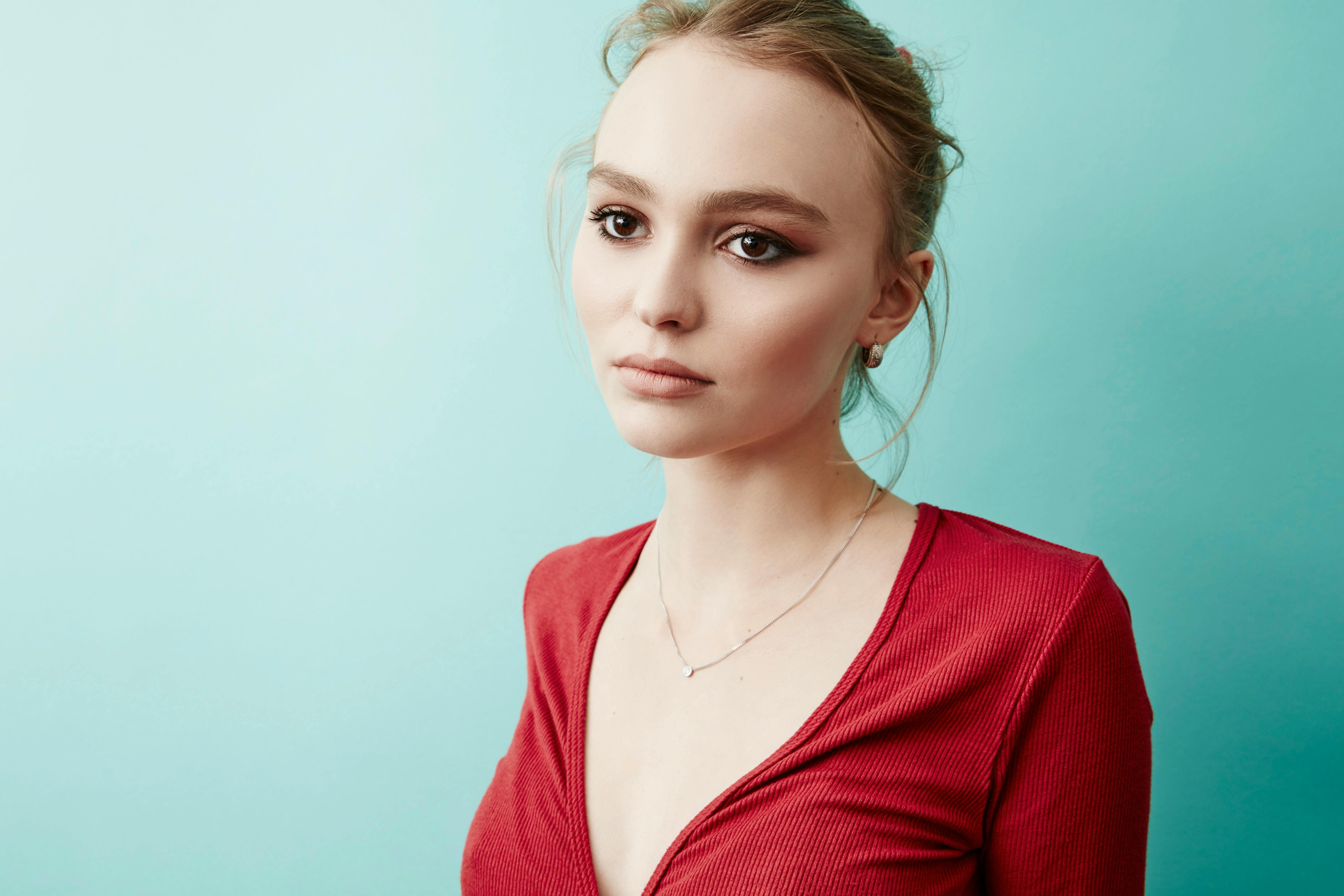 strapless open back dress Lily Rose Depp Black Lace 2025 Oscars Fit & Flare Formal Dress