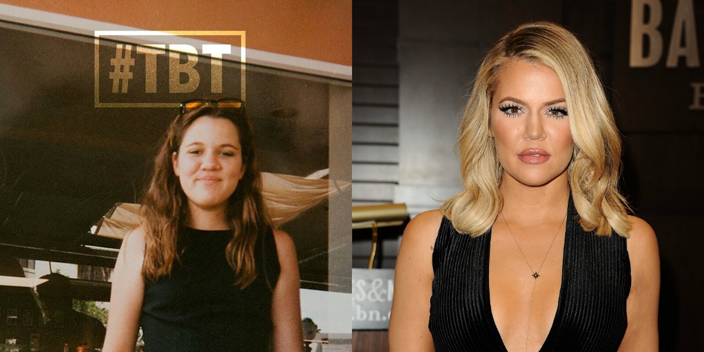 khloe kardashian then and now
