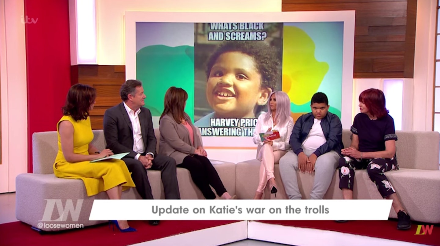 Katie Price and son Harvey appear on Loose Women to discuss online trolls