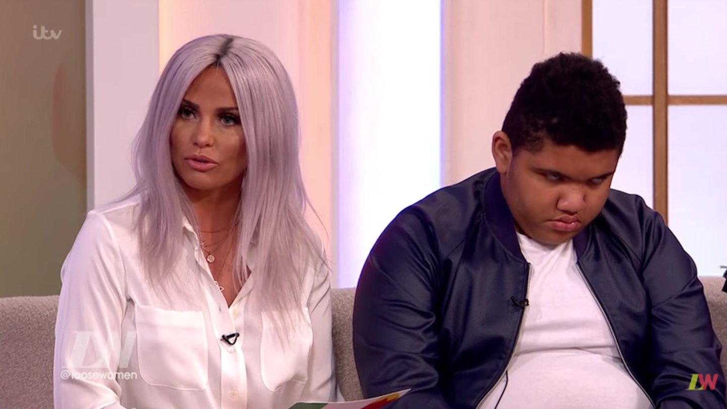Katie Price and son Harvey appear on Loose Women to discuss online trolls