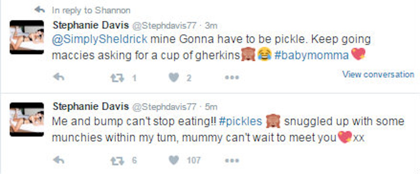 stephanie davis pregnant tweet