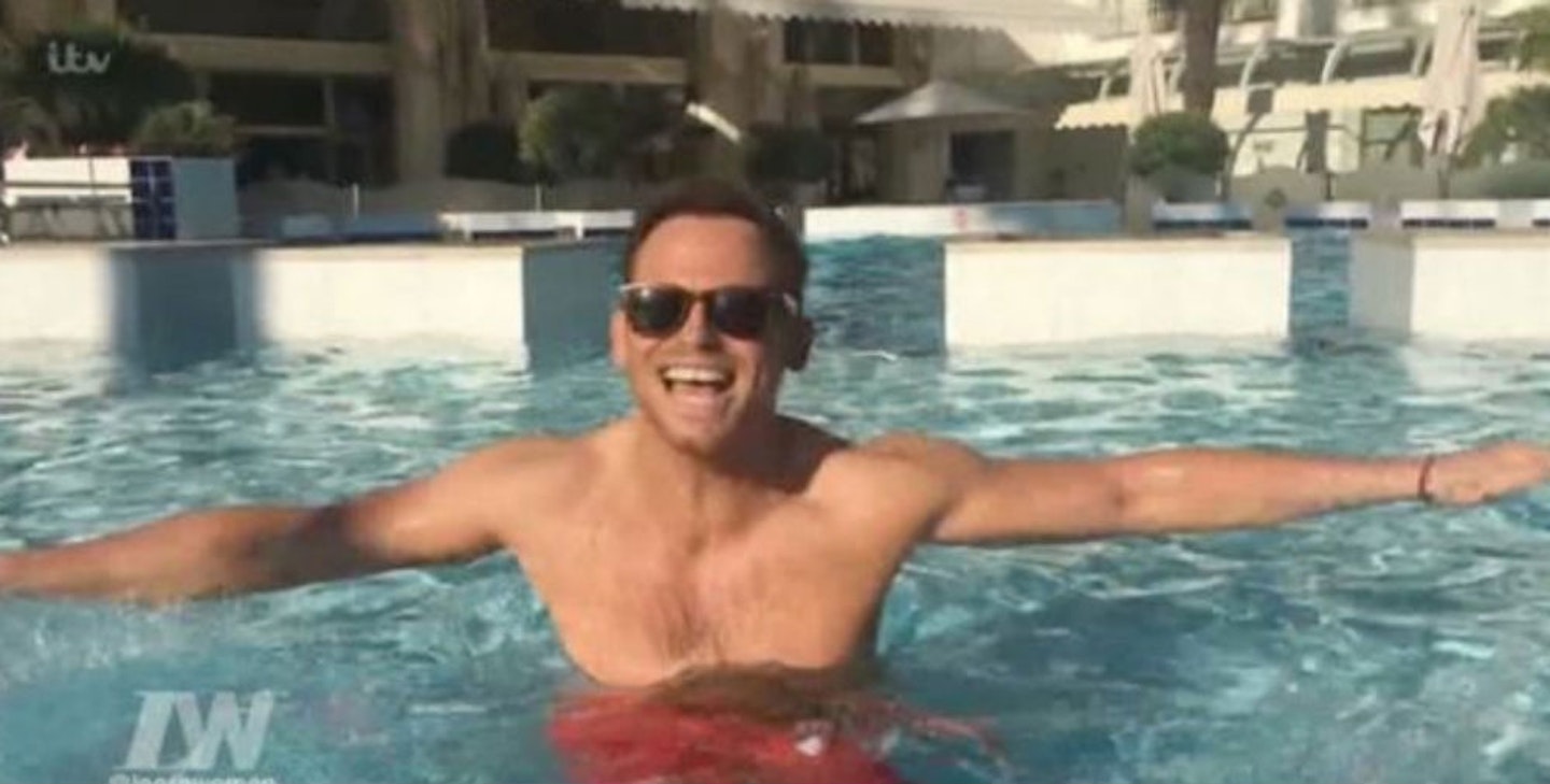 Joe Swash in swimming pool on Loose Women