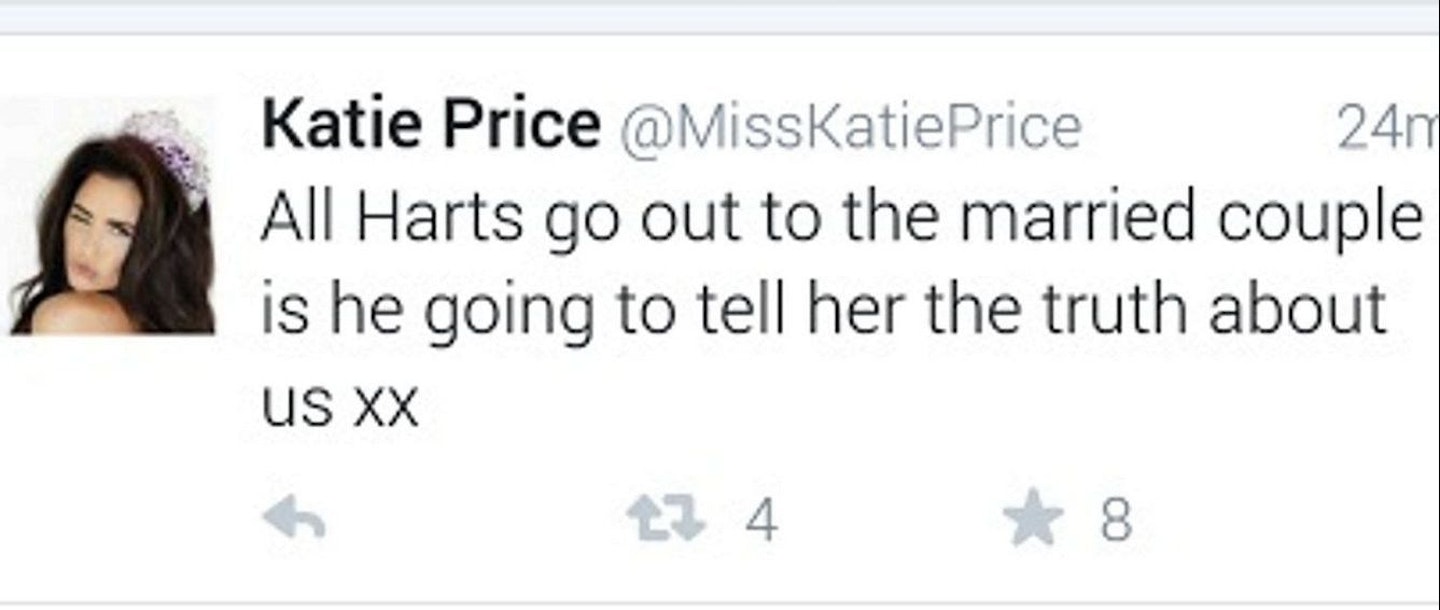 Katie Price Joe Hart tweet