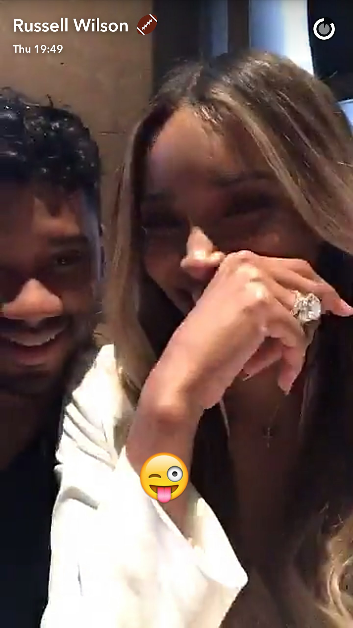 Ciara and Russell Wilson appear on Snapchat the day after getting married to discuss their sex life