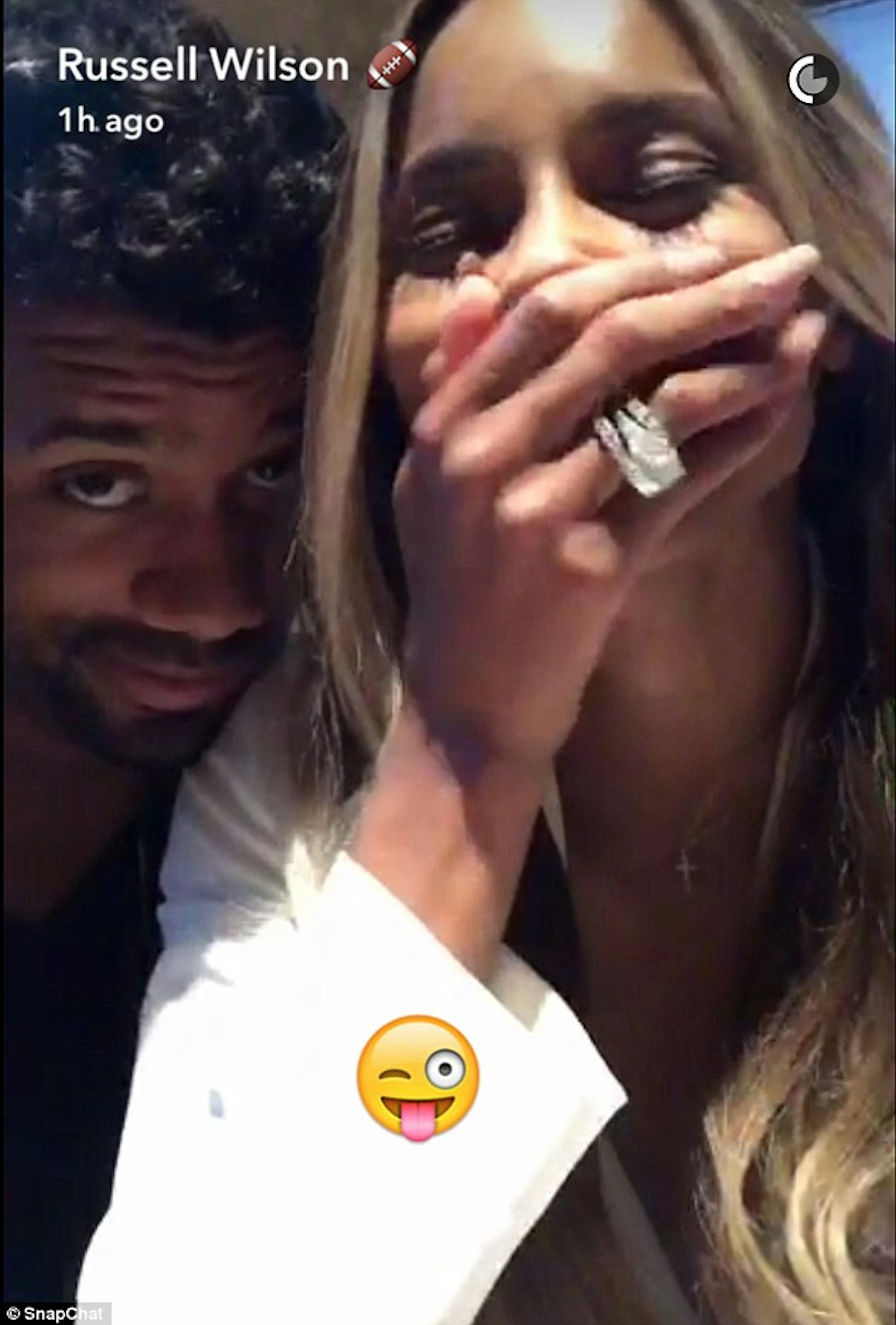 Ciara and Russell Wilson appear on Snapchat the day after getting married to discuss their sex life