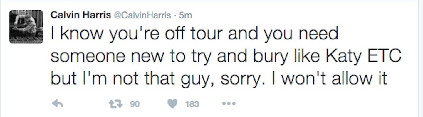 Calvin Harris tweets