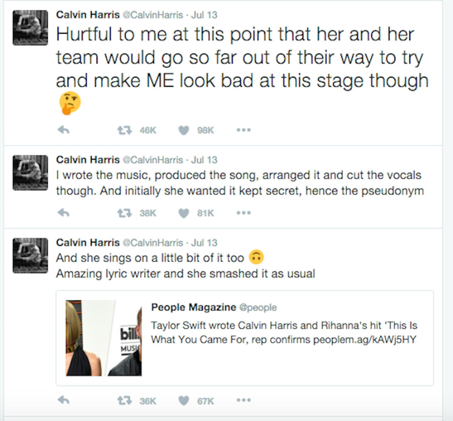 calvin harris tweets