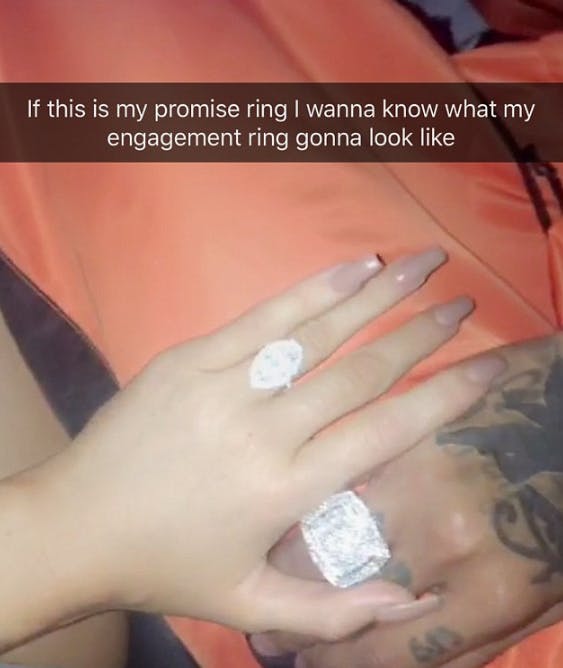 Kylie Jenner Wears New Diamond Engagement-Like Ring - Are Kylie and Travis  Scott Engaged?