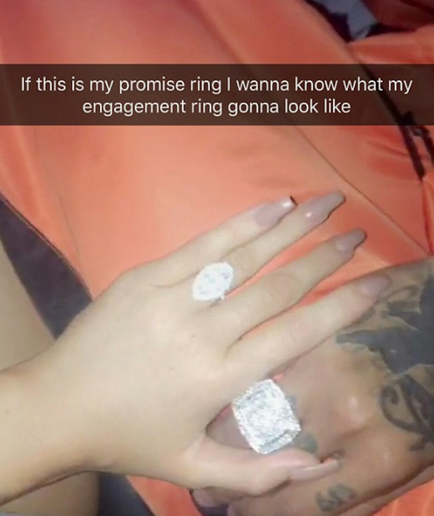 kylie jenner snapchat promise ring