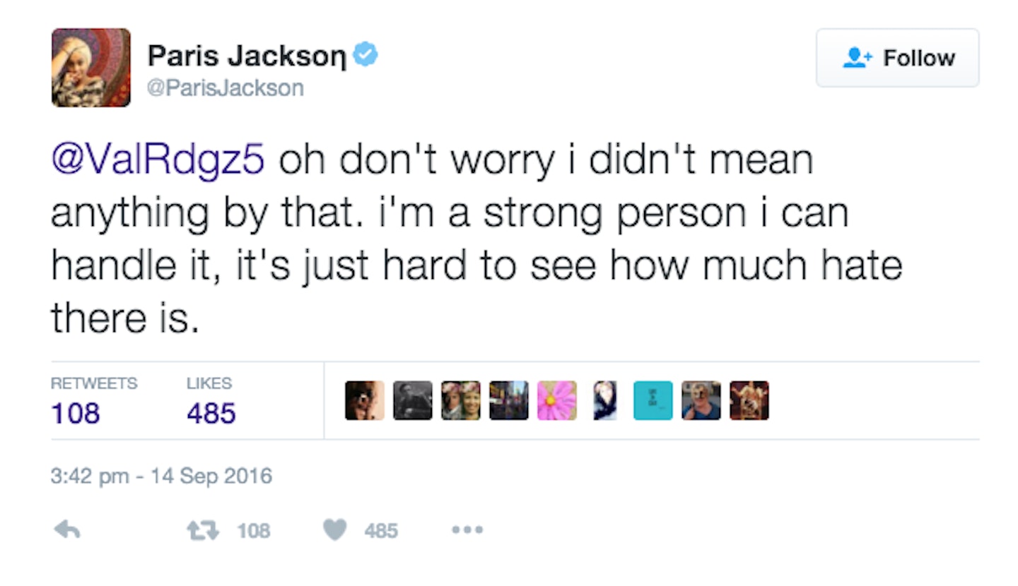 Paris Jackson Twitter