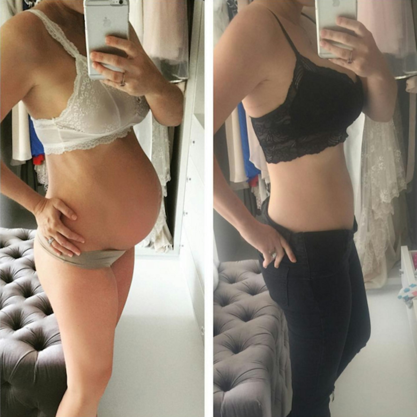 Luisa Zissman post-baby body before and after
