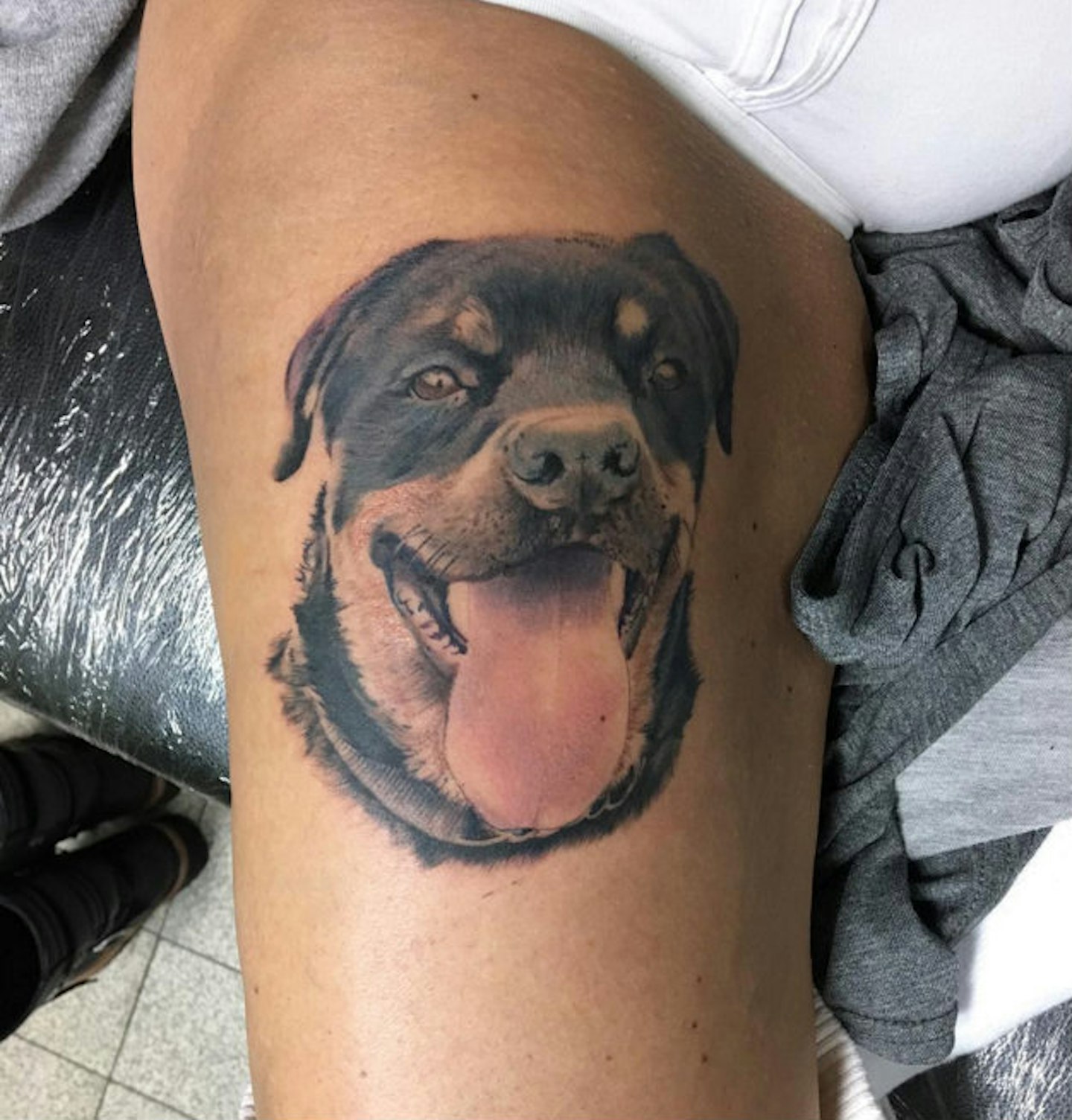 Jodie Marsh pet dog tattoo