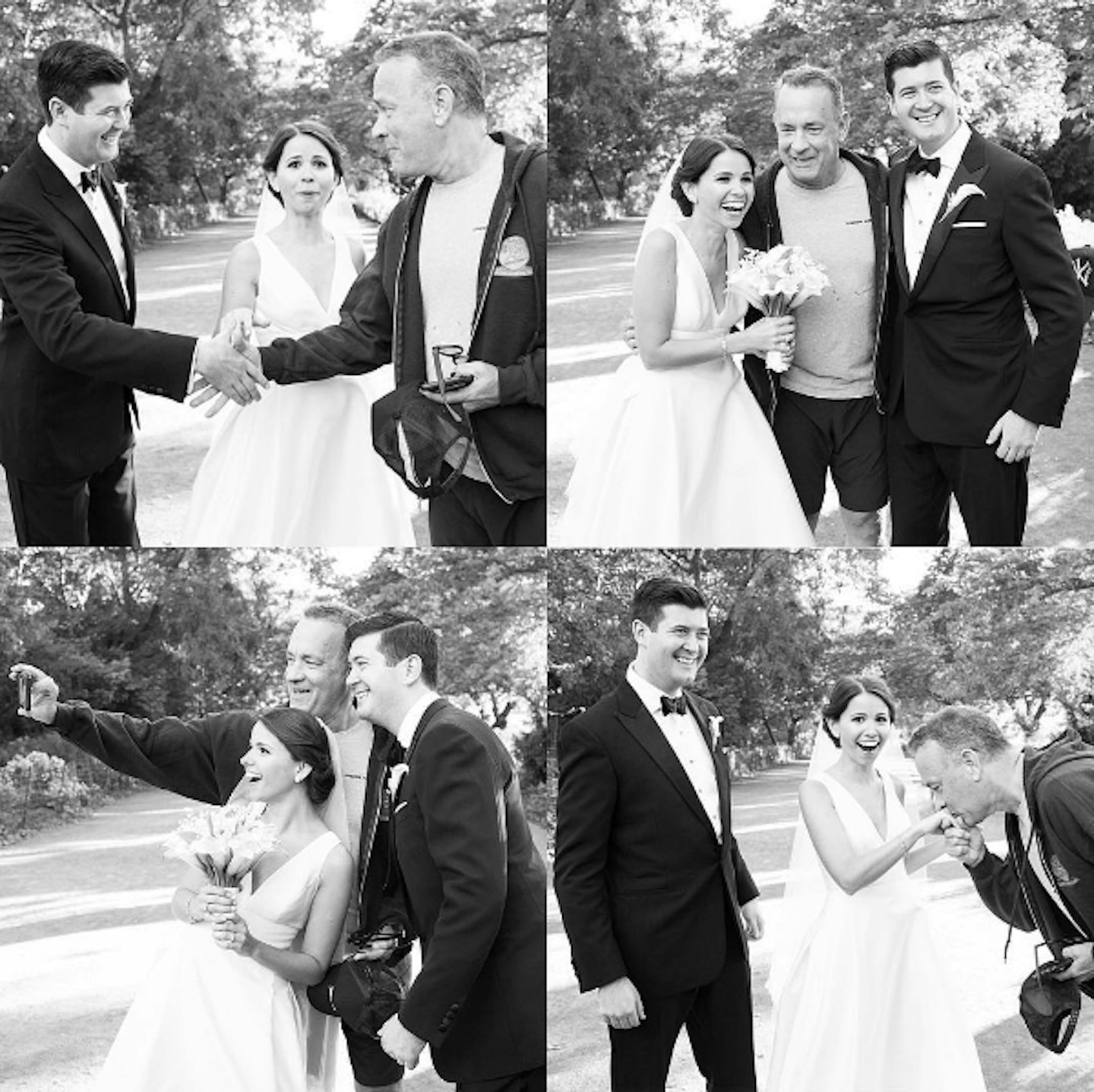 Tom Hanks crashed Elisabeth and Ryan's wedding in Central Park