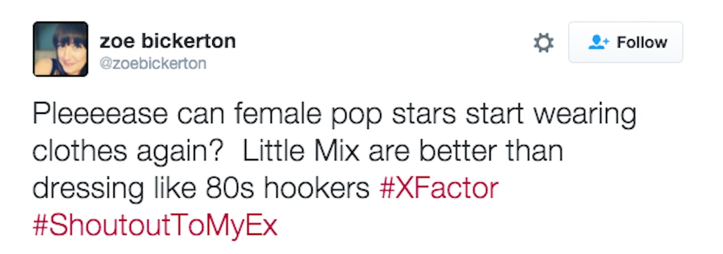 Little Mix X Factor outfit tweets