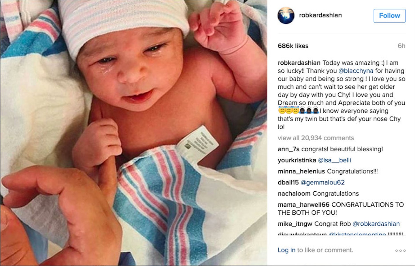 Rob Kardashian and Chyna have their baby girl