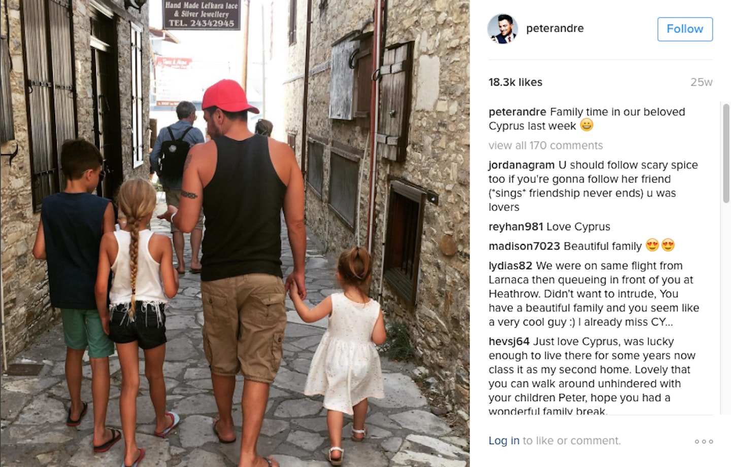 Peter Andre and kids