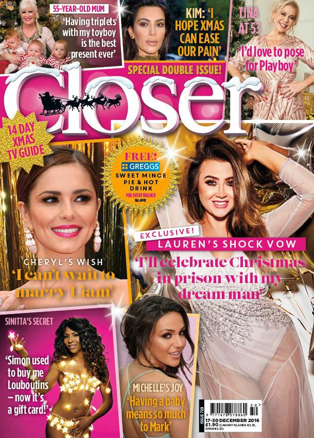 This week's Closer magazine Michelle Keegan baby news - Closer