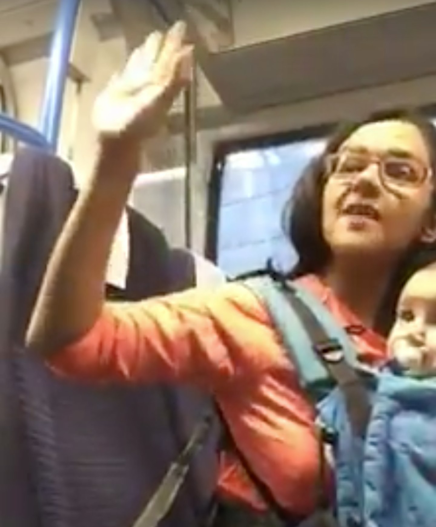 mum, baby, train