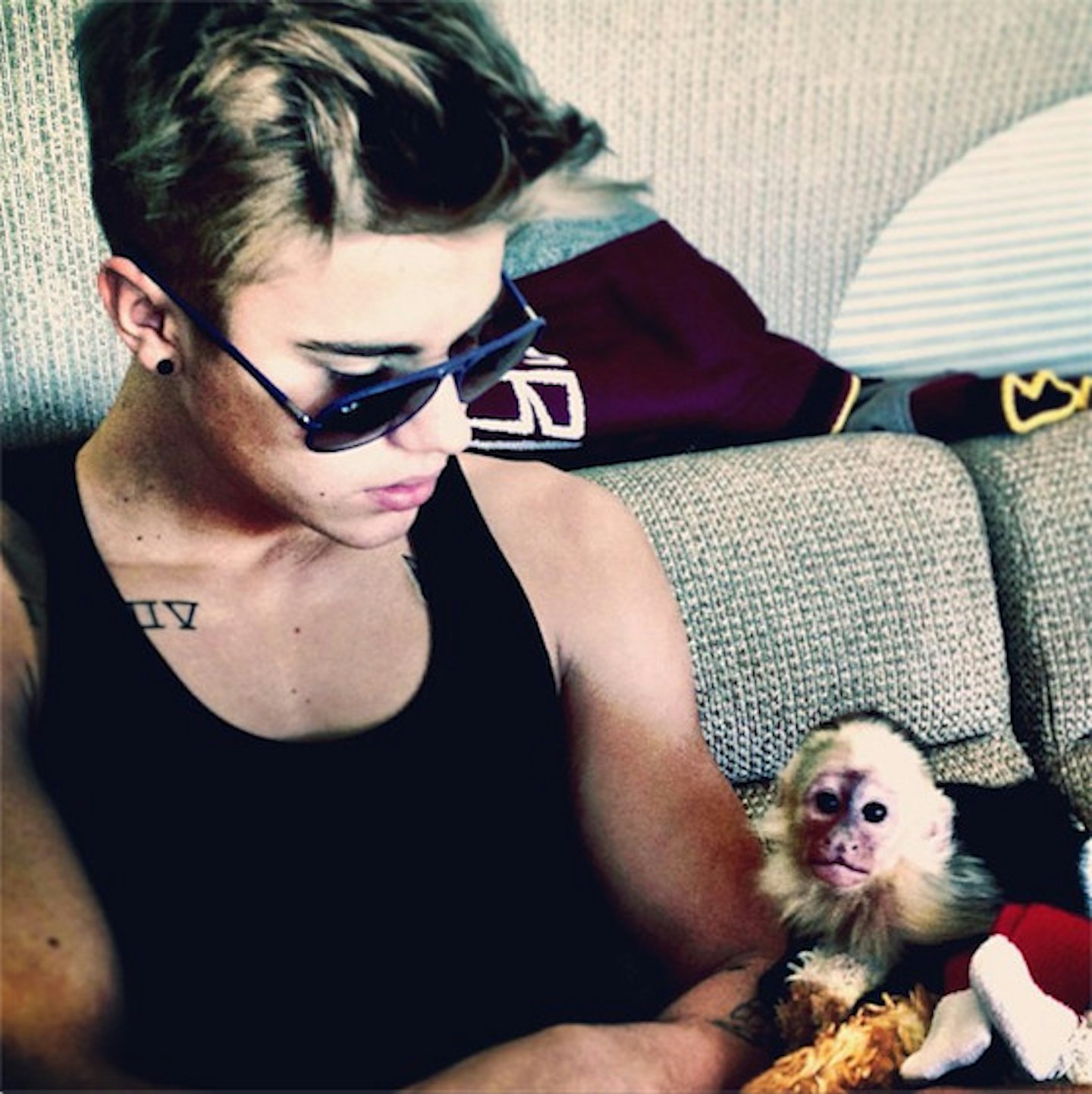 Justin Bieber and his monkey OG Mally