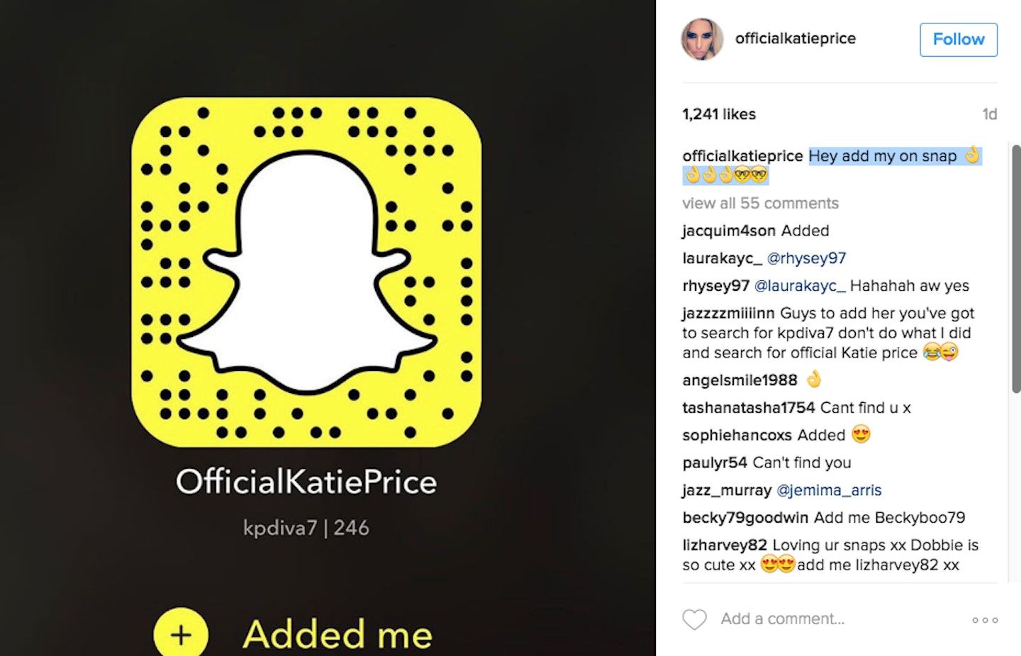 Katie Price Snapchat