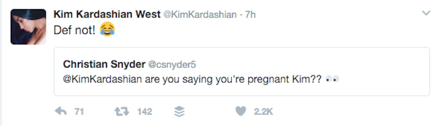 kim kardashian west pregnancy twitter