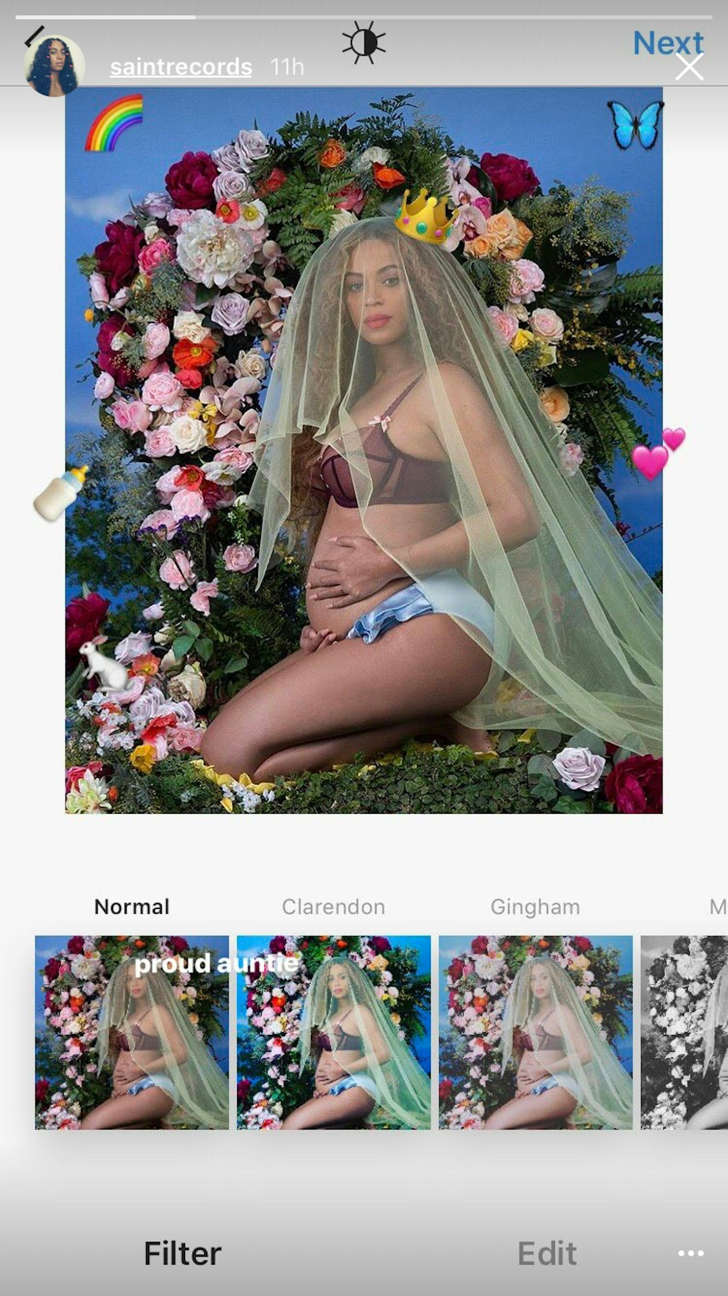 solange pregnancy announcement